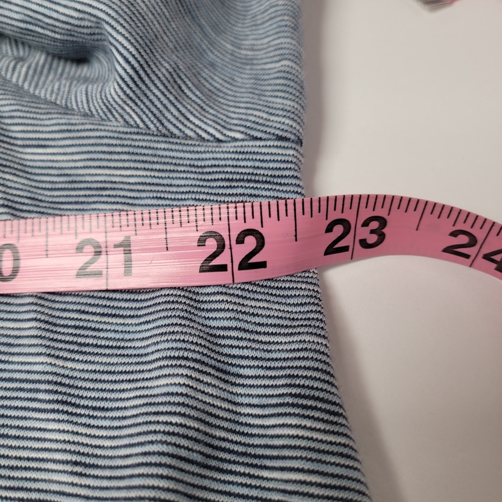 Pure Jill Tunic Women XL Blue‎ Excellent Asymmetrical Cotton Stripe Long Sleeve - Picture 5 of 8